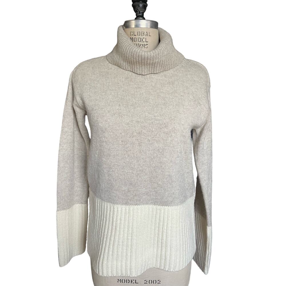 DEREK LAM DENIM NWOT Wool Turtleneck Sweater Women’s Size Small Oatmeal Cream